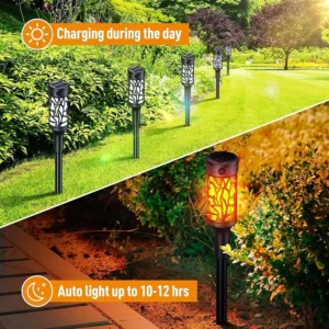 SM221265 ABS Plastic Solar Flame Torch Stake Light_9