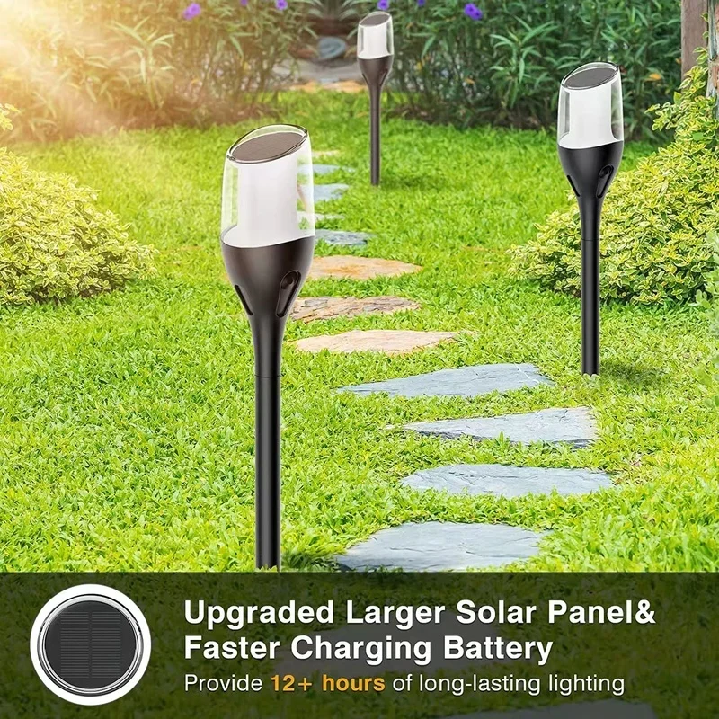 SM221269 PP Plastic Solar Torch Stake Light with Flickering Flame