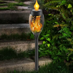 SM221275 Pack of 2 ABS Plastic Solar Flickering Flame Tabletop Lamps_2