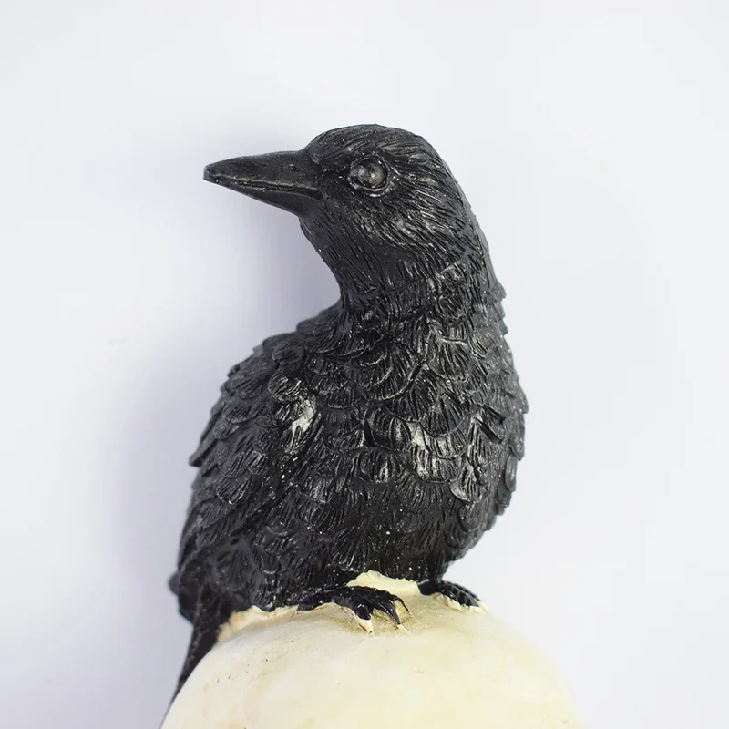 SM221280 Resin Crow Skeleton Solar Lamp Tabletop Animal Statue_7