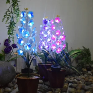 SM221303 Plastic PP Solar Flower LED Stake Light_2