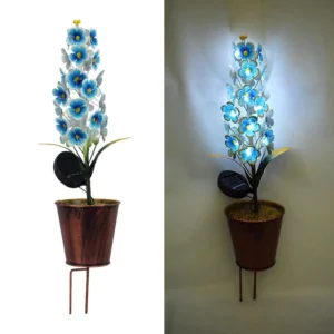 SM221303 Plastic PP Solar Flower LED Stake Light_3