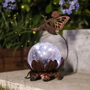 SM221325 Solar Fairy Tabletop Light with Metal Iron and Crackle Glass_2