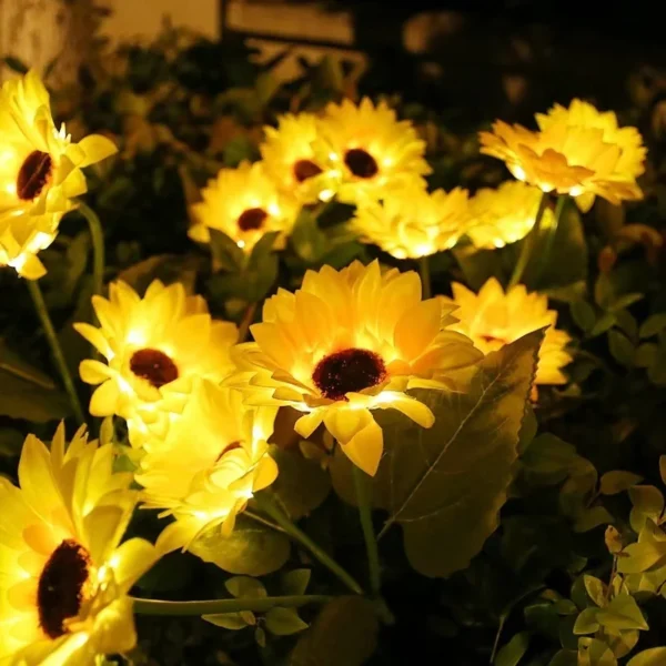 SM221329 ABS Plastic Simulation Sunflower Solar Stake Light