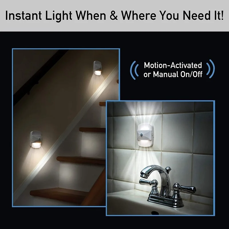 SM221360 ABS Plastic Motion Sensor Night Wall Light with Up-Down Globe_3