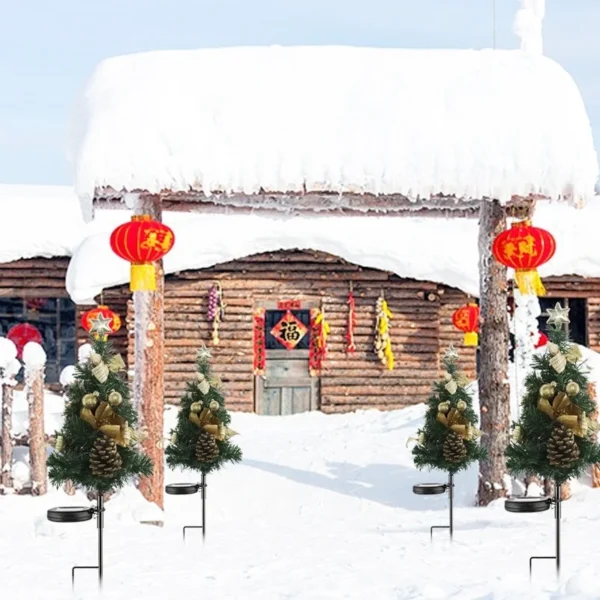 SM221378 ABS Plastic Solar Christmas Tree Stake Light_3