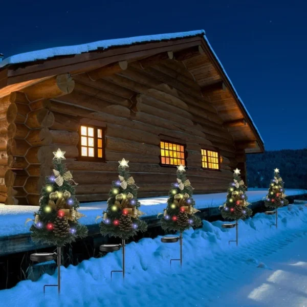 SM221378 ABS Plastic Solar Christmas Tree Stake Light_5