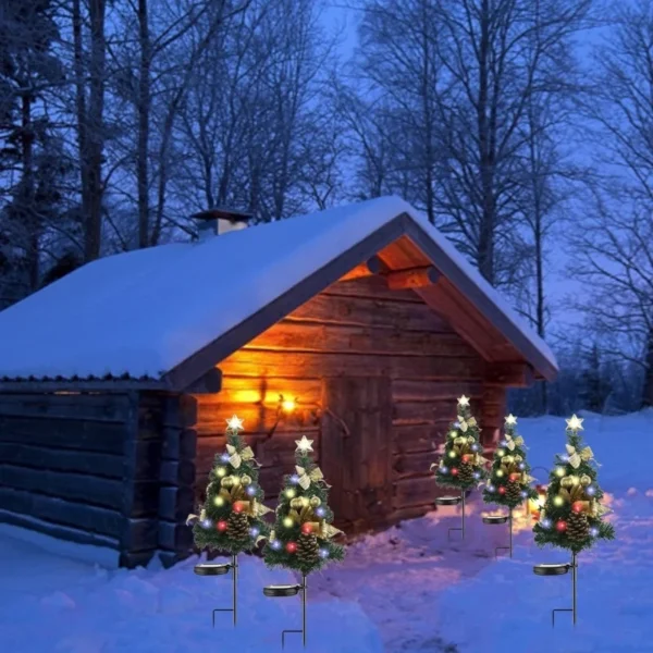 SM221378 ABS Plastic Solar Christmas Tree Stake Light_7