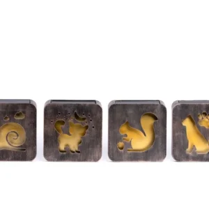 SM221408 Metal Iron Animal Decorative Solar Tabletop Light - Snail, Cat, Squirrel, Dog