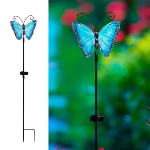 SM221415 Butterfly Animal Metal Iron Solar Stake Light_2