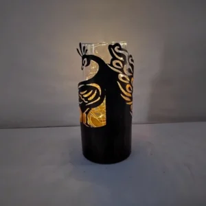 SM221426 Acrylic Peacock Solar Lantern Hanging Light with Metal Iron Animal Bird Design