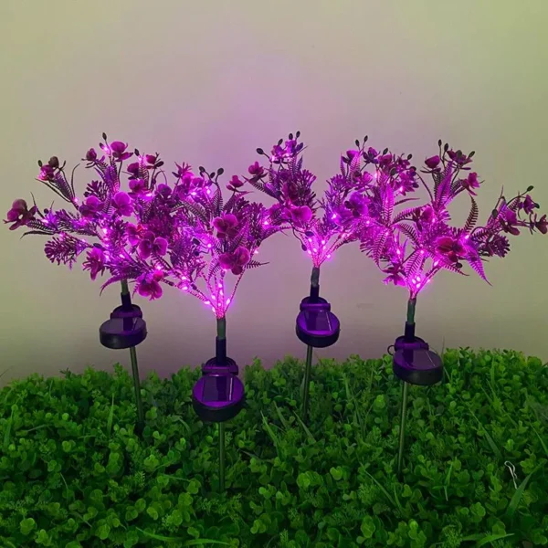 SM221434 PVC Plastic Solar Phalaenopsis Stake Lights_3