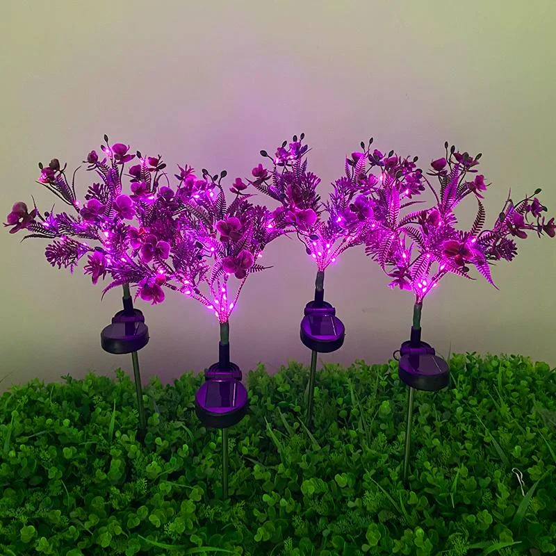 SM221434 PVC Plastic Solar Phalaenopsis Stake Lights_3
