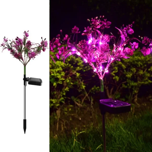 SM221434 PVC Plastic Solar Phalaenopsis Stake Lights_4