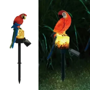SM221435 Parrot Resin Statue Solar LED Freestanding Animal Light_4
