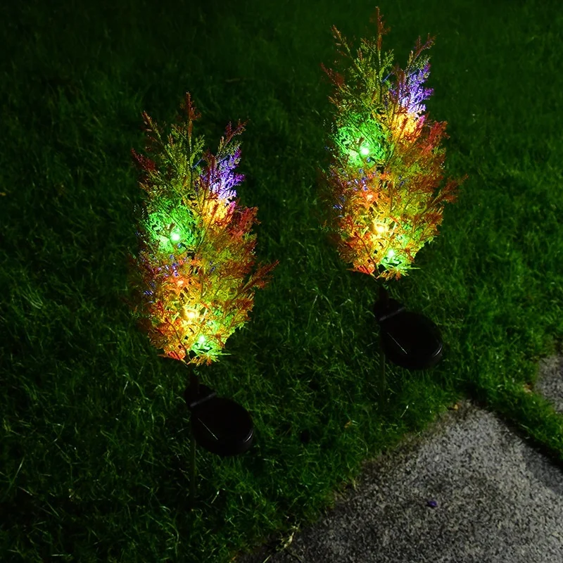 SM221441 PVC Plastic Solar Pine Tree LED Stake Lights_3