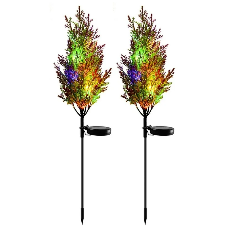 SM221441 PVC Plastic Solar Pine Tree LED Stake Lights_4