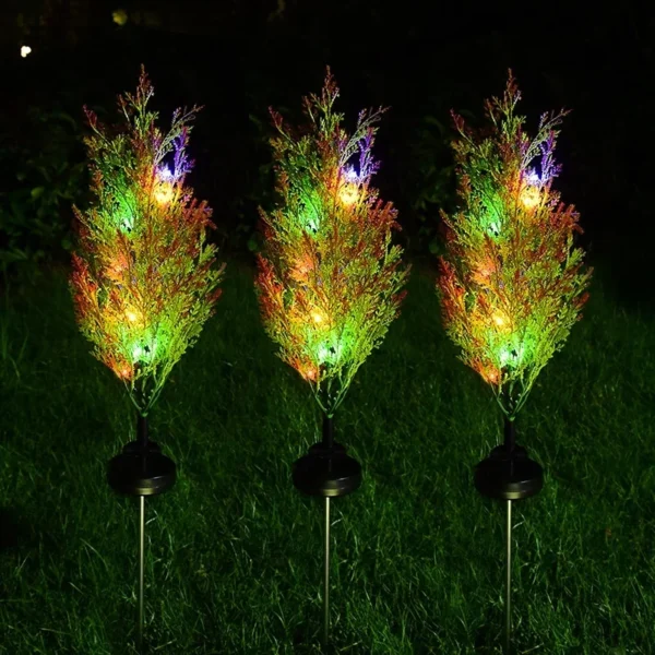 SM221441 PVC Plastic Solar Pine Tree LED Stake Lights_5