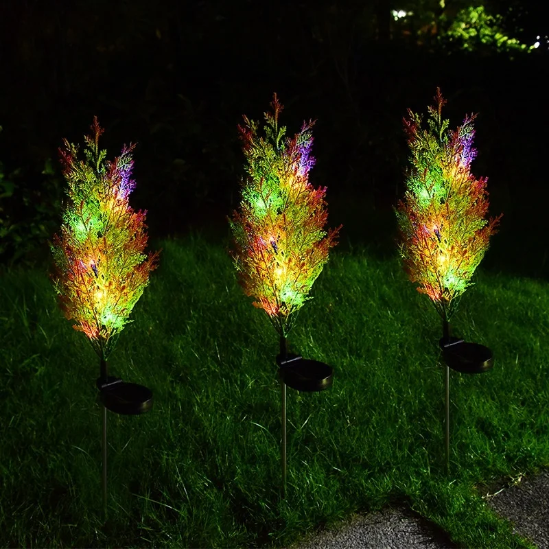 SM221441 PVC Plastic Solar Pine Tree LED Stake Lights_6