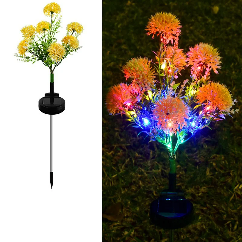 SM221442 Plastic PVC Dandelion Flower Solar Stake Light_2