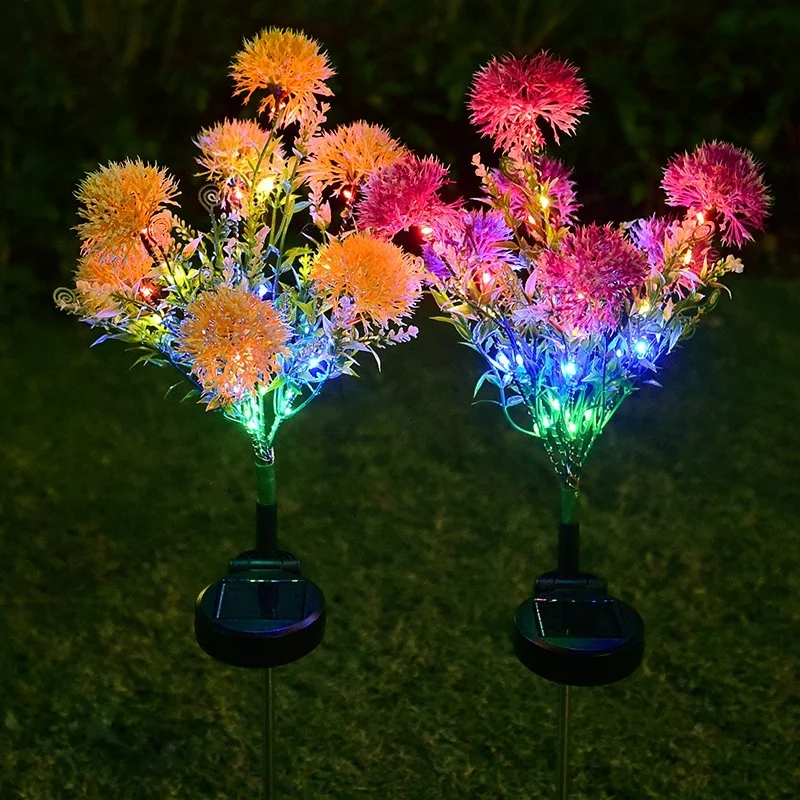 SM221442 Plastic PVC Dandelion Flower Solar Stake Light_3