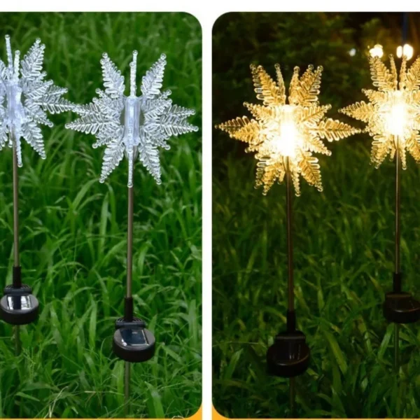 SM221443 PMMA Snowflake Solar LED Stake Light_2