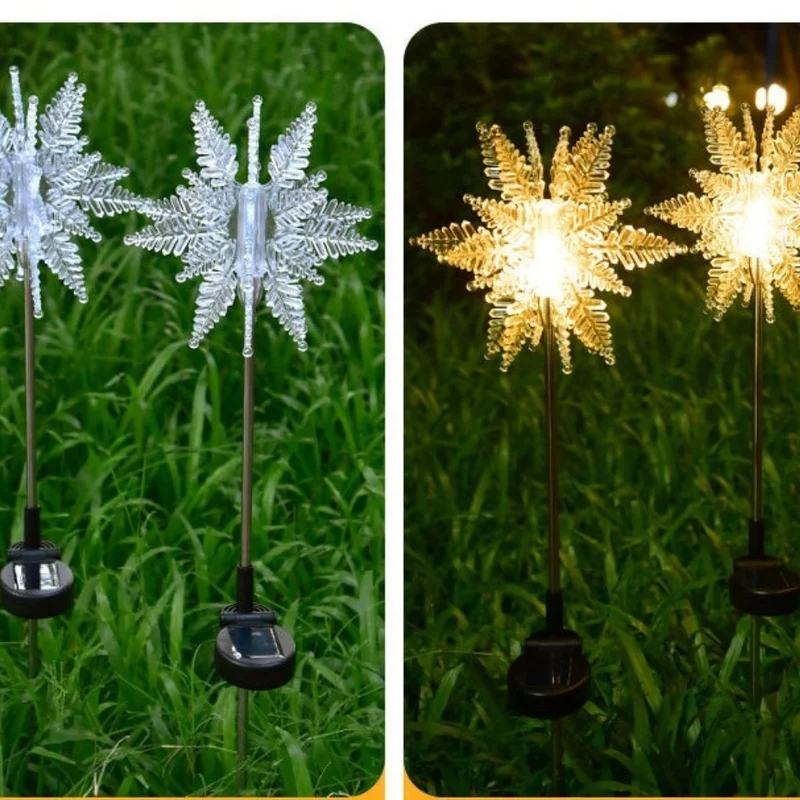 SM221443 PMMA Snowflake Solar LED Stake Light_2