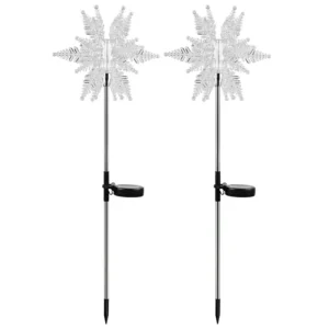 SM221443 PMMA Snowflake Solar LED Stake Light_3