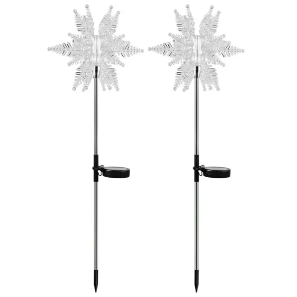 SM221443 PMMA Snowflake Solar LED Stake Light_3