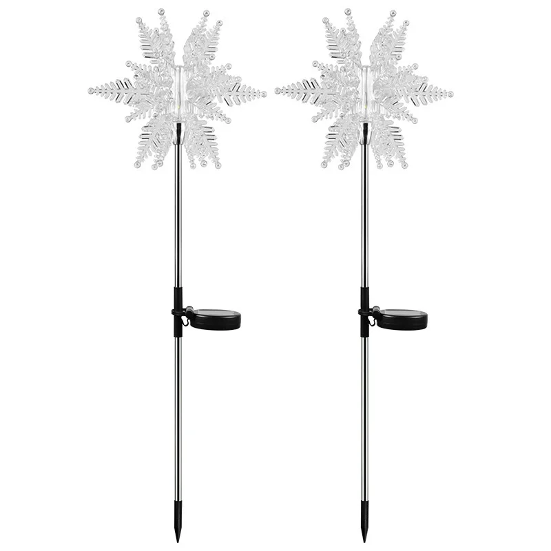 SM221443 PMMA Snowflake Solar LED Stake Light_3
