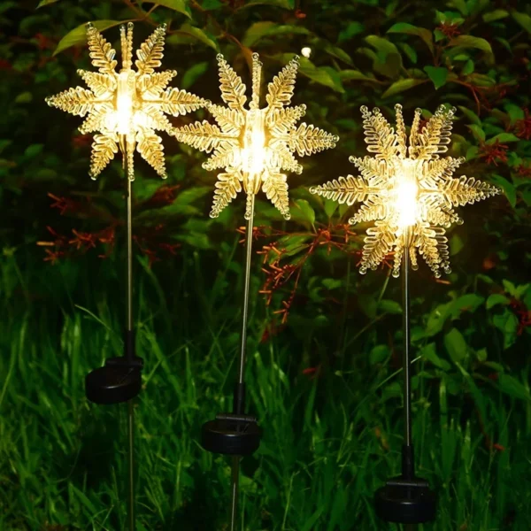 SM221443 PMMA Snowflake Solar LED Stake Light_4
