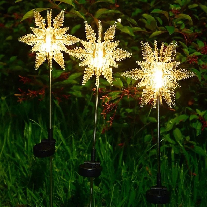 SM221443 PMMA Snowflake Solar LED Stake Light_4