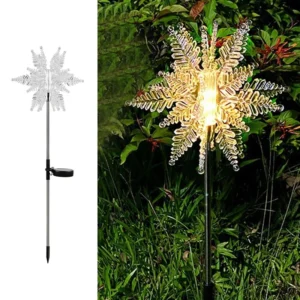 SM221443 PMMA Snowflake Solar LED Stake Light_5