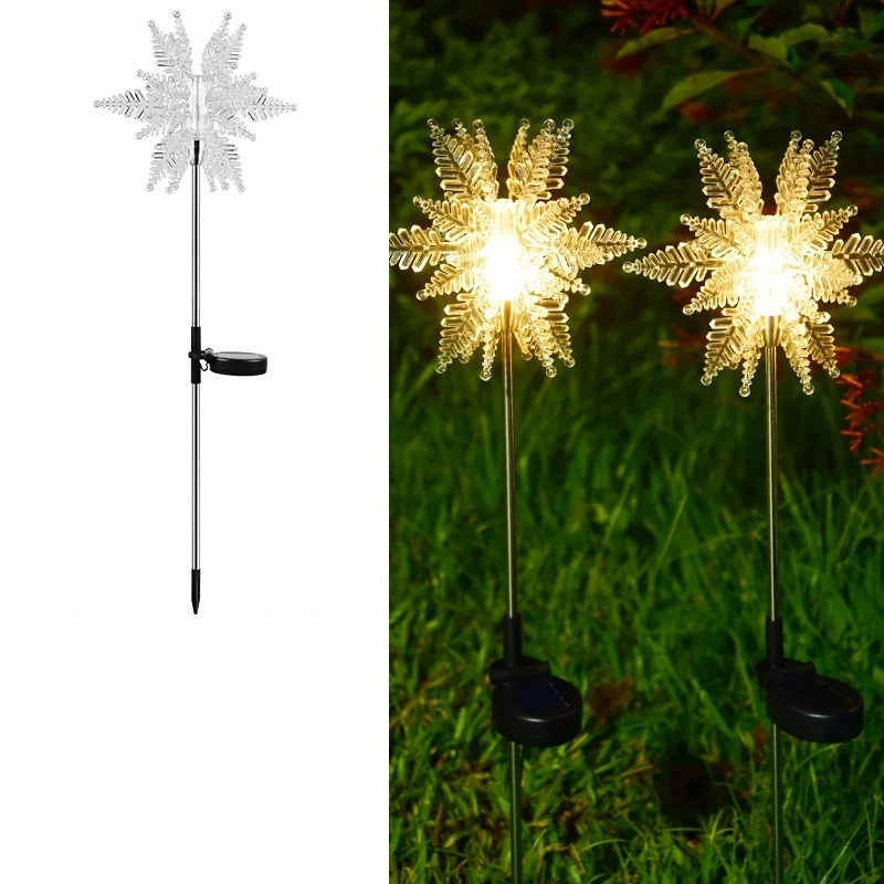 SM221443 PMMA Snowflake Solar LED Stake Light_6