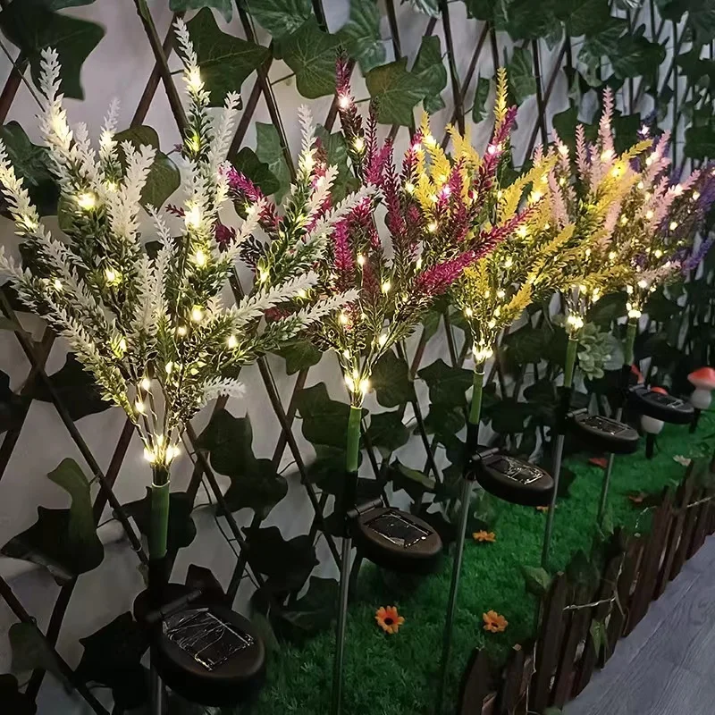 SM221448 Pack of 2 Plastic ABS+PP Lavender Flower Solar Stake Lights_2