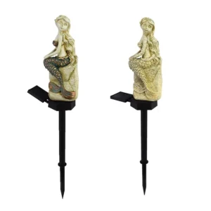 SM221476 Solar Mermaid Stake Light Resin Statue