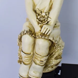 SM221478 Girl Resin Statue Solar Stake Light_2