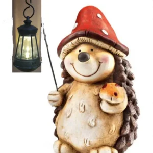 SM221502 Plastic PP Solar Hedgehog Hanging Animal Lantern Light