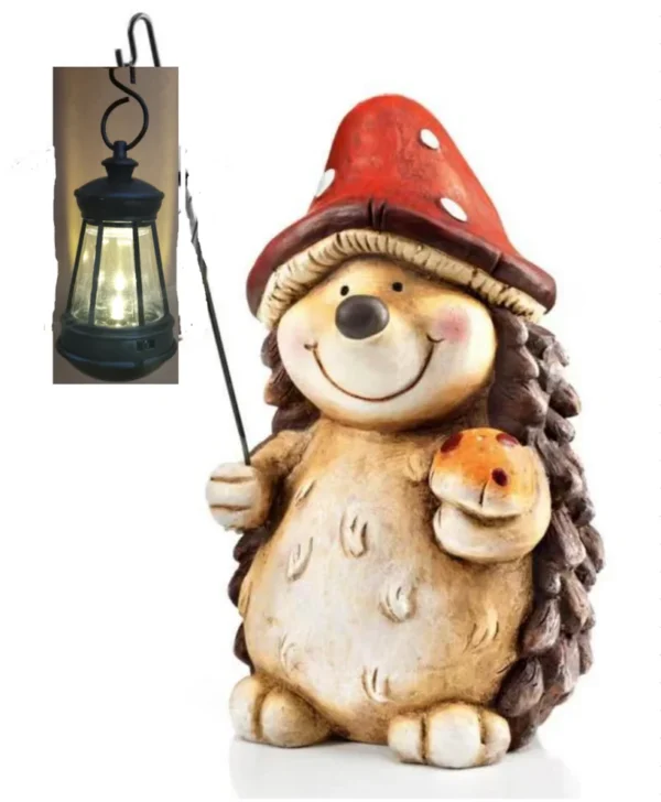 SM221502 Plastic PP Solar Hedgehog Hanging Animal Lantern Light