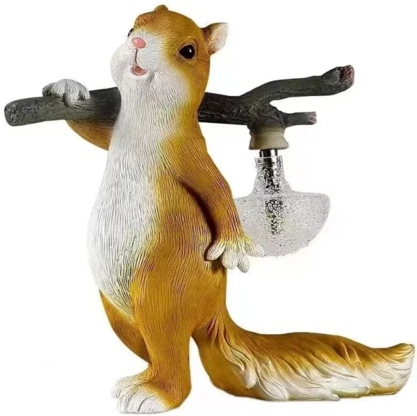 SM221503 Plastic PP Squirrel Carrying Mushroom Solar Clip Light Animal
