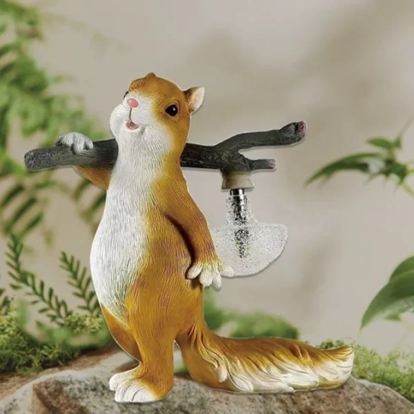 SM221503 Plastic PP Squirrel Carrying Mushroom Solar Clip Light Animal_2