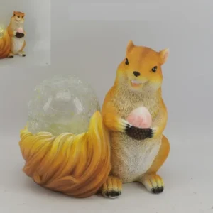 SM221516 Solar LED Resin Statue - Freestanding Squirrel Light