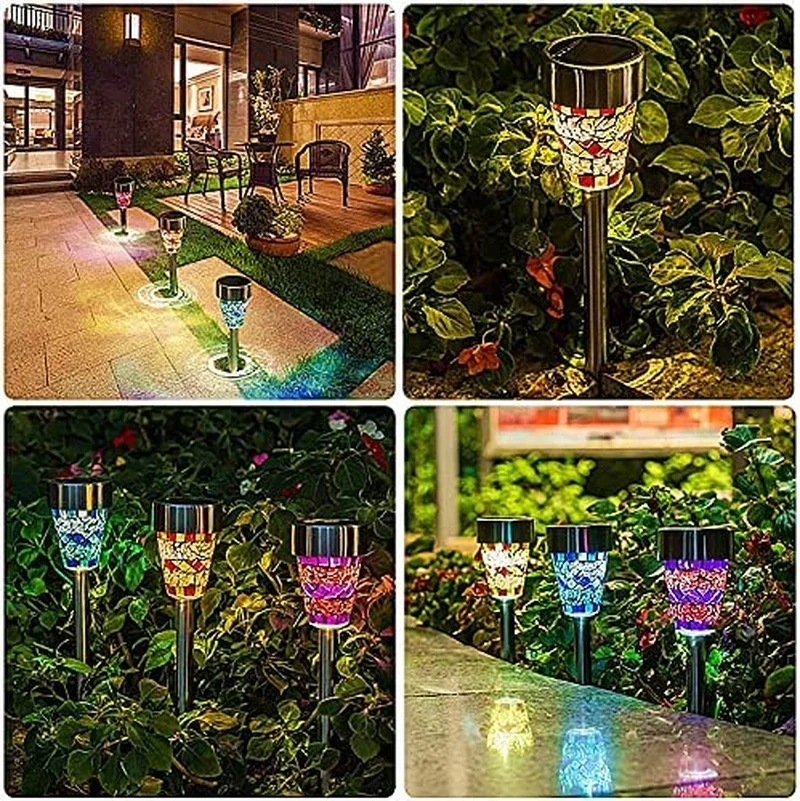 SM221525 Pack of 3 Plastic PP Solar Mosaic Landscape Stake Lights_2
