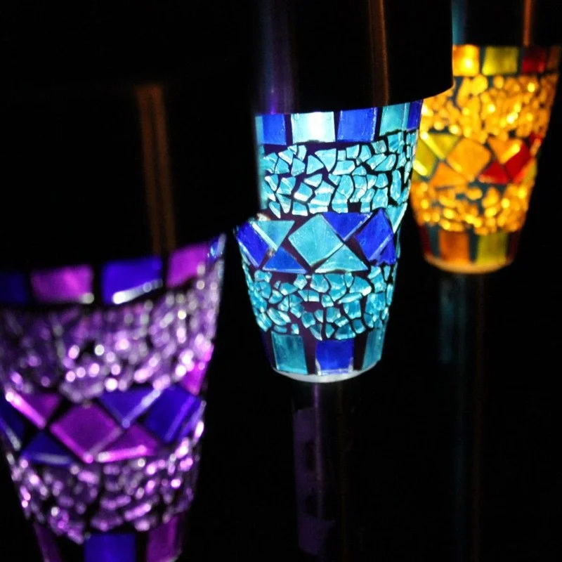 SM221525 Pack of 3 Plastic PP Solar Mosaic Landscape Stake Lights_3