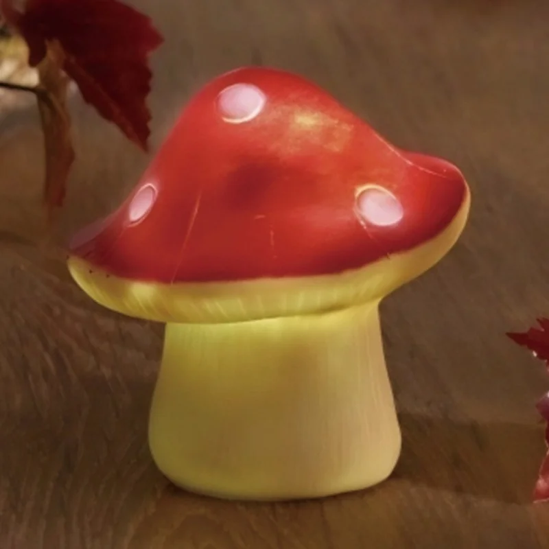SM221538 Mushroom Resin Statue Solar Freestanding Light_4