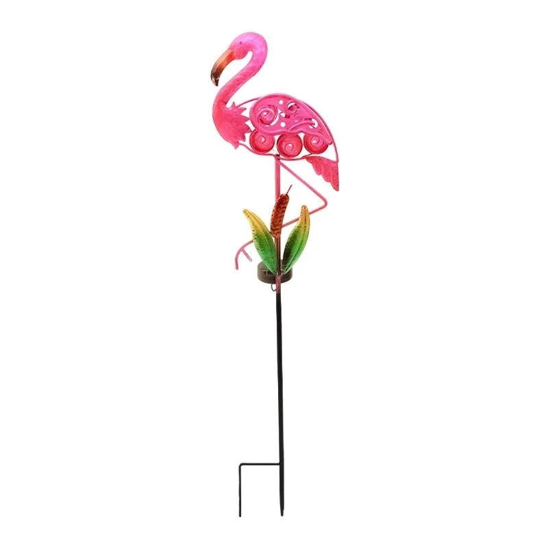 SM221572 Solar Flamingo Metal Iron Animal Stake Light_15