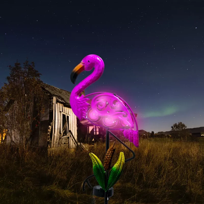 SM221572 Solar Flamingo Metal Iron Animal Stake Light_9_20251010_142403