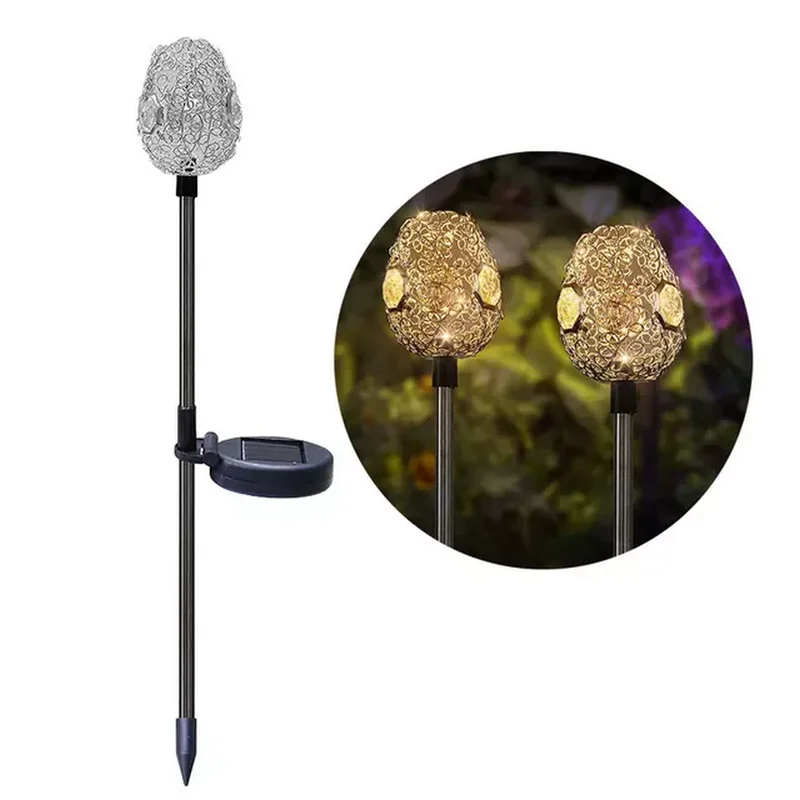 SM221626 Plastic PP Solar Landscape Stake Lights with Globe Leaf, Pack of 2_4