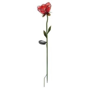 SM221629 PP Plastic Solar Rose Flower Stake Light