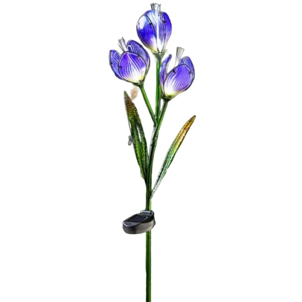 SM221630 Solar Powered Plastic PP Glass Flower Stake Light_2